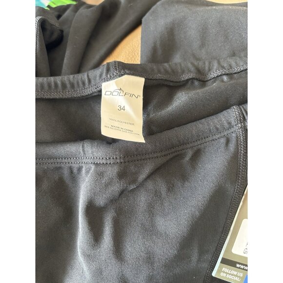 DOLFIN Men’s Jammer Shorts size 34 Training Swimming Pool Summer Black Green NWT - Picture 4 of 11